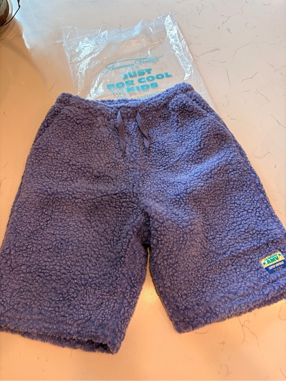 American Vintage Brand Fuzzy Purple Shorts NWT